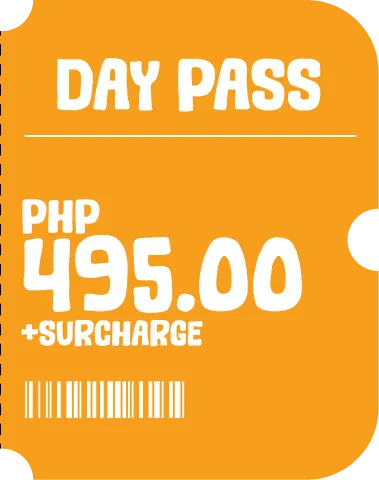 Day Pass: PHP 495.00 +Surcharge