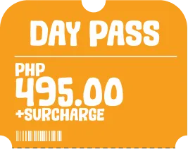Day Pass: PHP 495.00 +Surcharge